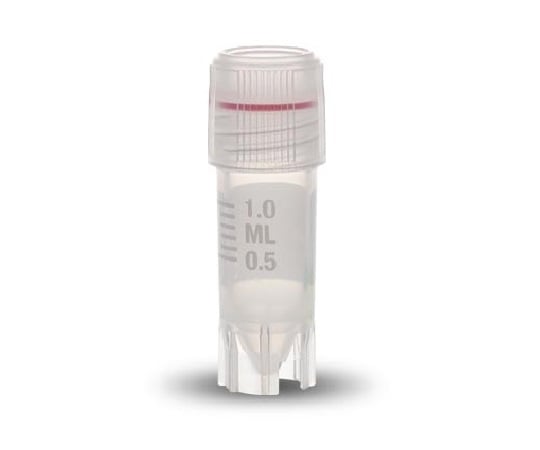 クライオバイアル Oリングシールタイプ 1.2mL 外ネジ・自立型 1箱（100個×10袋入）　T308-1A 1箱(100個×10袋入)
