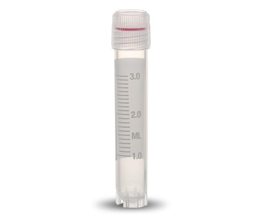 Cryovial O-ring seal type 3mL External thread, self-supporting 1 box (100 pieces x 10 bags) T308-3A 1 box (100 pieces x 10 bags)
