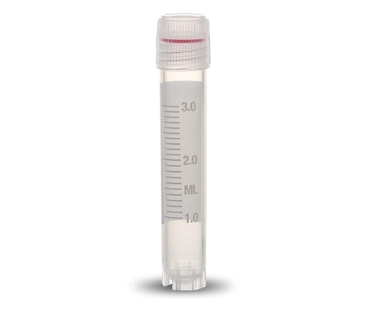 Cryovial O-ring seal type 3mL External thread, self-supporting 1 box (100 pieces x 10 bags) T308-3A 1 box (100 pieces x 10 bags)