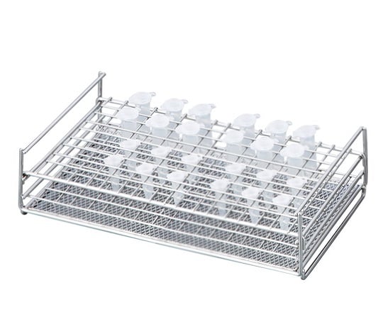 Tube rack (stainless steel) SR-50 1 pc., can store 5 tubes x 10 rows
