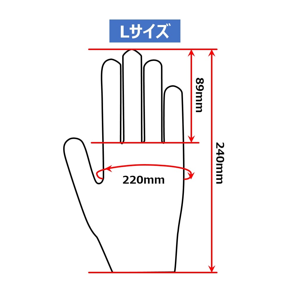 サニーフーズニトリル手袋エコノミー　白　L　100枚入　3.5g white box 1箱(100枚入)