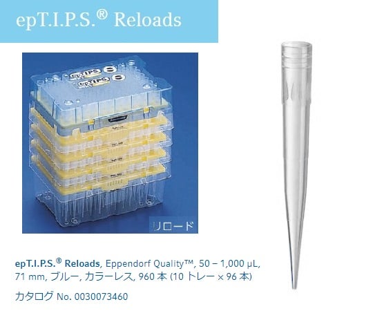 Pipette Tips (epTIPS) Reload 50-1000μL 96 pieces x 10 trays 0030073479 1 box (96 pieces x 10 trays)