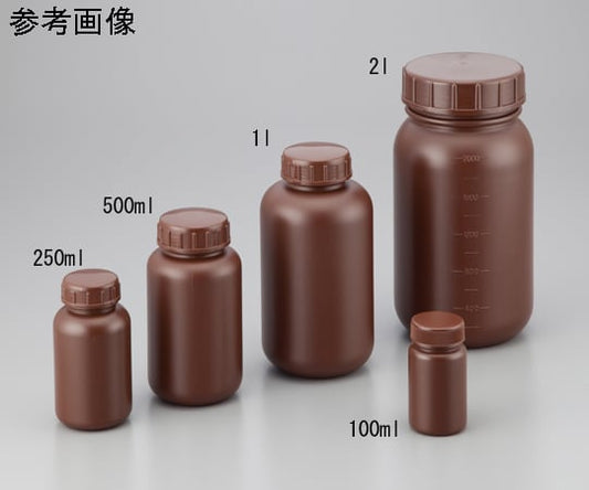 広口丸型遮光瓶SCC（茶）2L 1パック（1個/袋×1袋入） 1パック