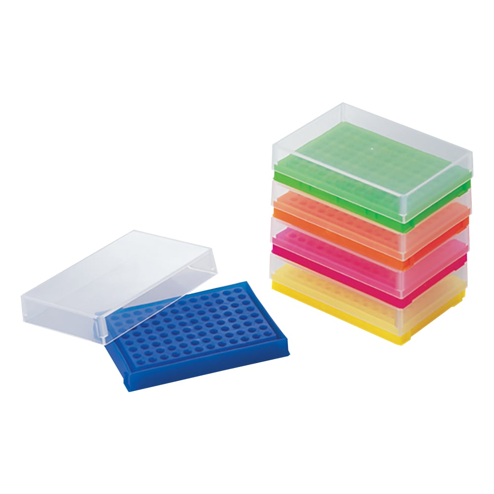 96 well preparation rack, 96 units, fluorescent 5 color pack (blue, green, pink, yellow, orange x 1 each) 05-541-55 1 bag (5 units)