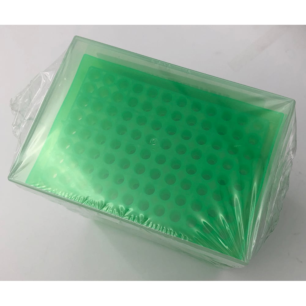 96-well preparation rack, 96 units, fluorescent green, 5 units per pack, 05-541-51, 1 bag (5 units per pack)