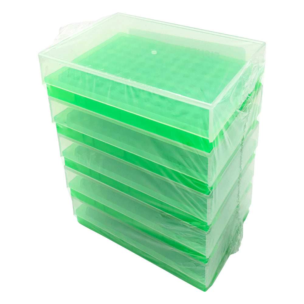 96-well preparation rack, 96 units, fluorescent green, 5 units per pac ...