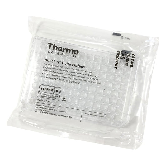 Microwell plate (96 well plate) Flat bottom (with lid) γ-ray sterilized 1 box (1 plate x 50 bags) 167008 1 box (1 plate x 50 bags)