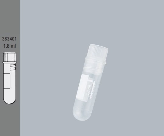 1.8ml 크라이오 튜브(이너 캡) 48×φ12.5 500개 363401 1상자(50개×10봉투입)