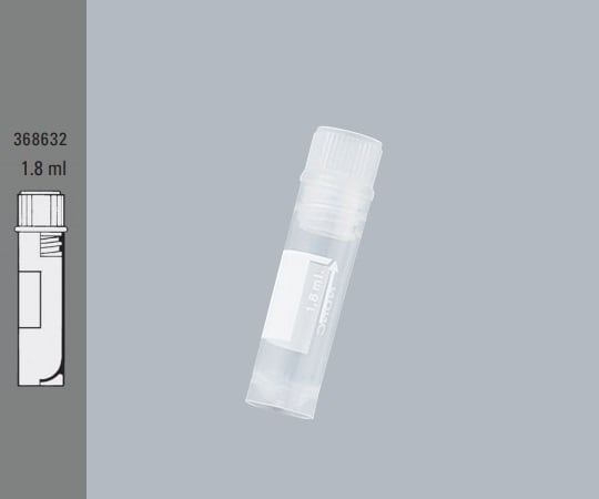 1.8ml 크라이오 튜브(자립형 이너 캡) 49×φ12.5 450개 368632 1상자(50개×9봉입)