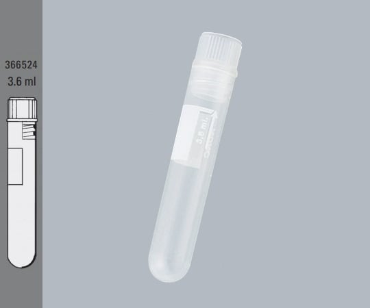 3.6ml 크라이오 튜브(이너 캡) 70×φ12.5 400개 366524 1상자(50개×8봉입)