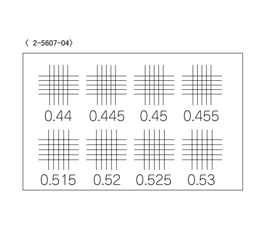 Microscope scale (sheet gauge) Square gauge NHW-11 1 piece