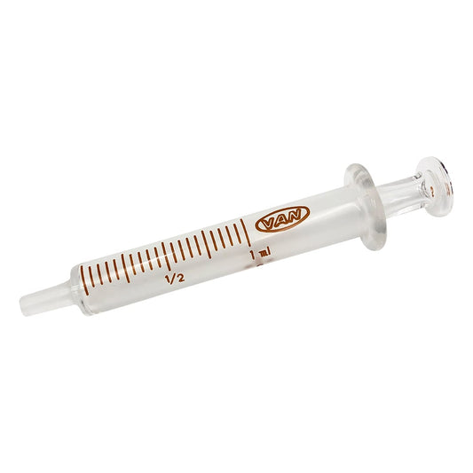 White hard syringe, glass tip, 1mL, 00200114, 1 unit