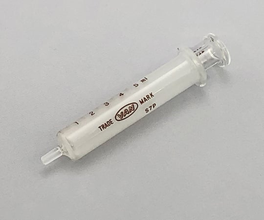 White hard syringe, glass tip, 5mL, 00200414, 1 unit