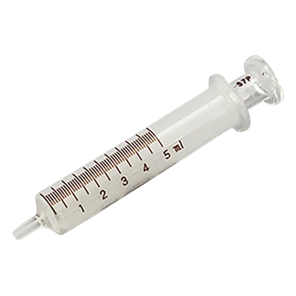 White hard syringe, glass tip, 5mL, 00200414, 1 unit