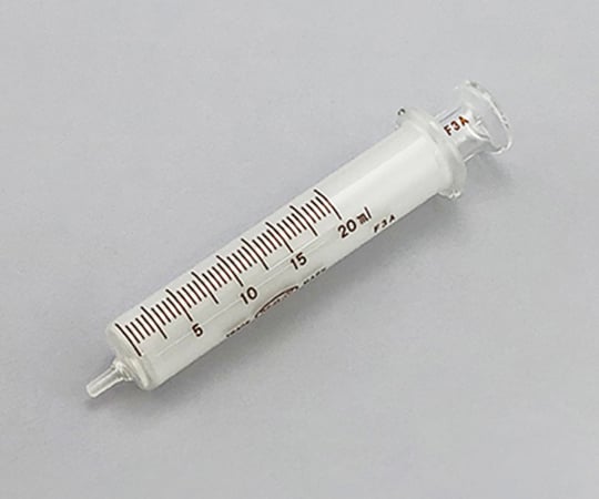 White hard syringe, glass tip, 20mL, 00200614, 1 unit