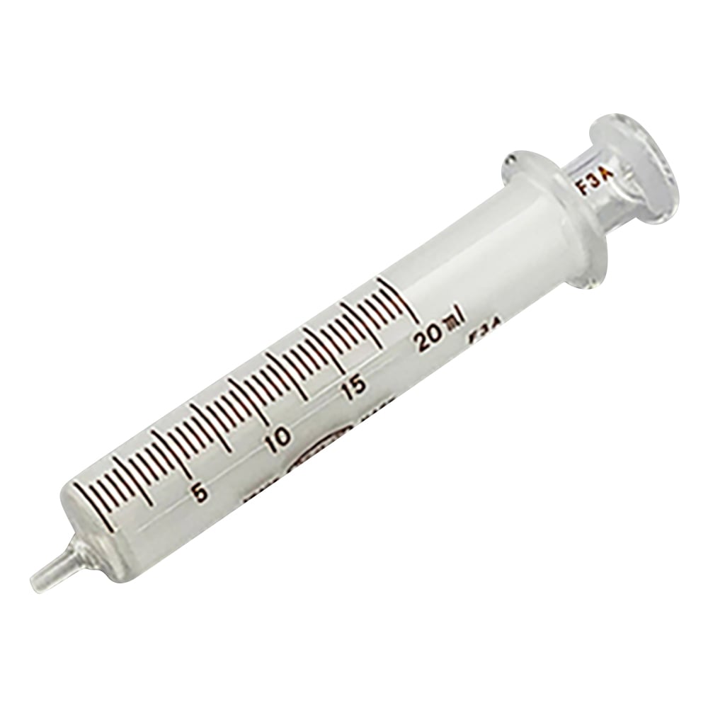 White hard syringe, glass tip, 20mL, 00200614, 1 unit