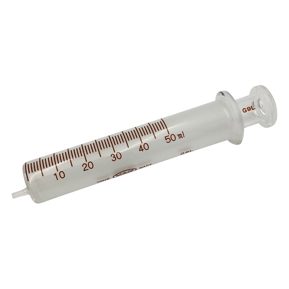 White hard syringe, glass tip, 50mL, 00200814, 1 unit