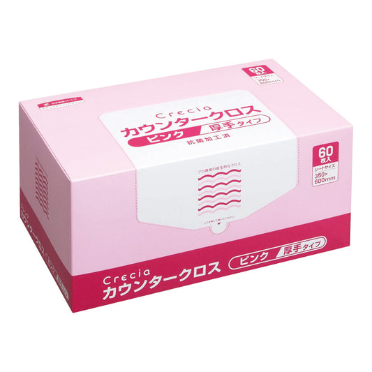 크레시아 카운터 크로스 두꺼운 타입 핑크 1상자(60장입) 65322 1상자(60장입)