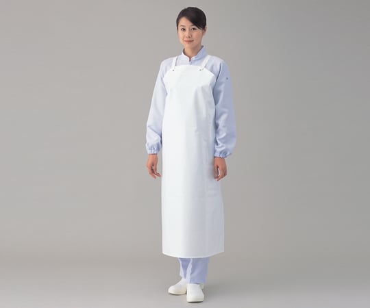 胸付前掛　ＥＶＡ製　ホワイト　A-7 1枚