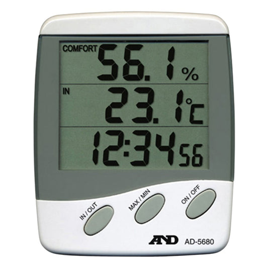 Thermo-hygrometer with external sensor (displays comfort level) AD-5680 1 unit