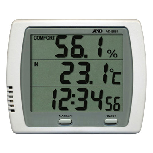 Thermo-hygrometer with clock function AD-5681 1 unit