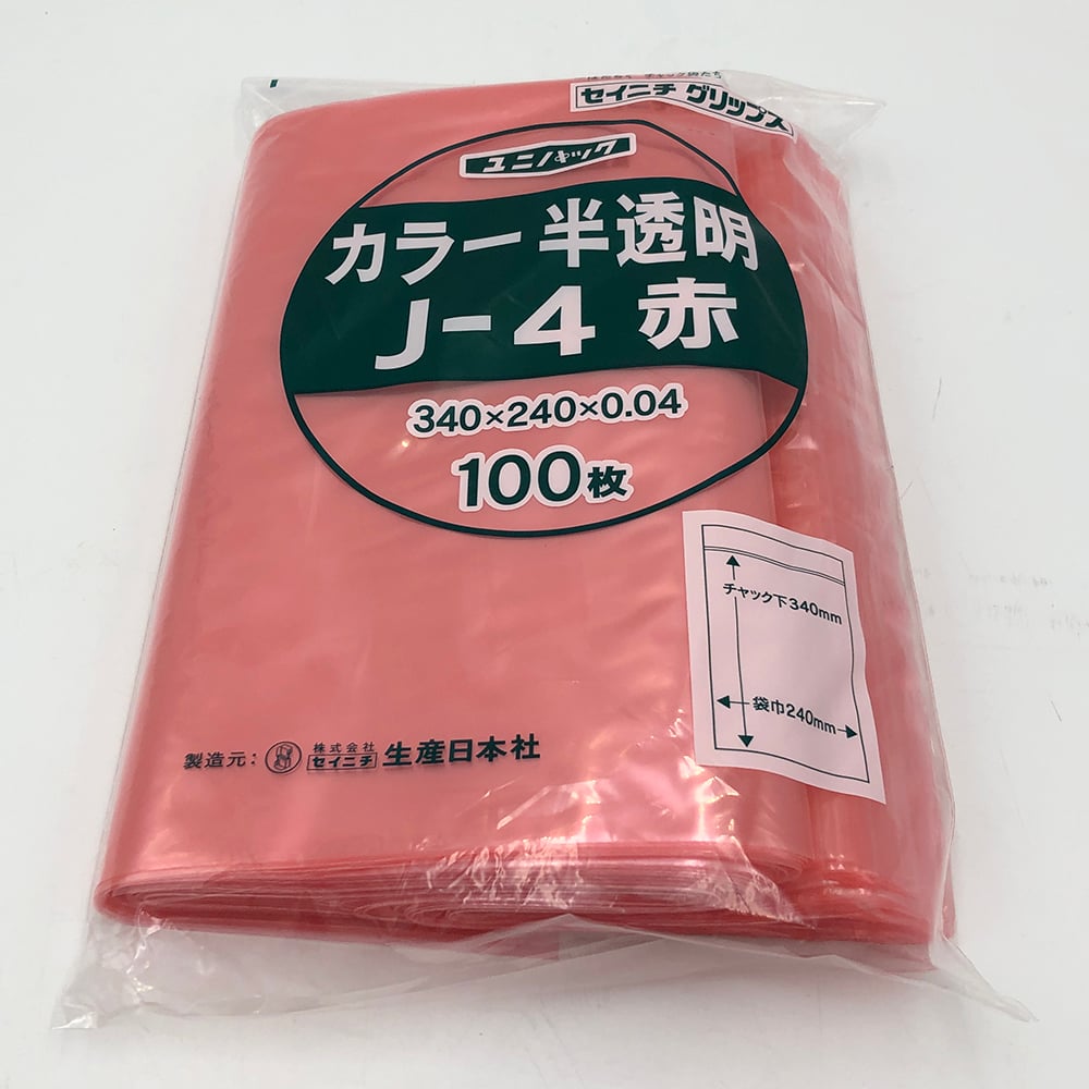 유니팩 칼라 반투명 240×340mm(적색) 1봉(100장입) J-4 1봉(100장입)