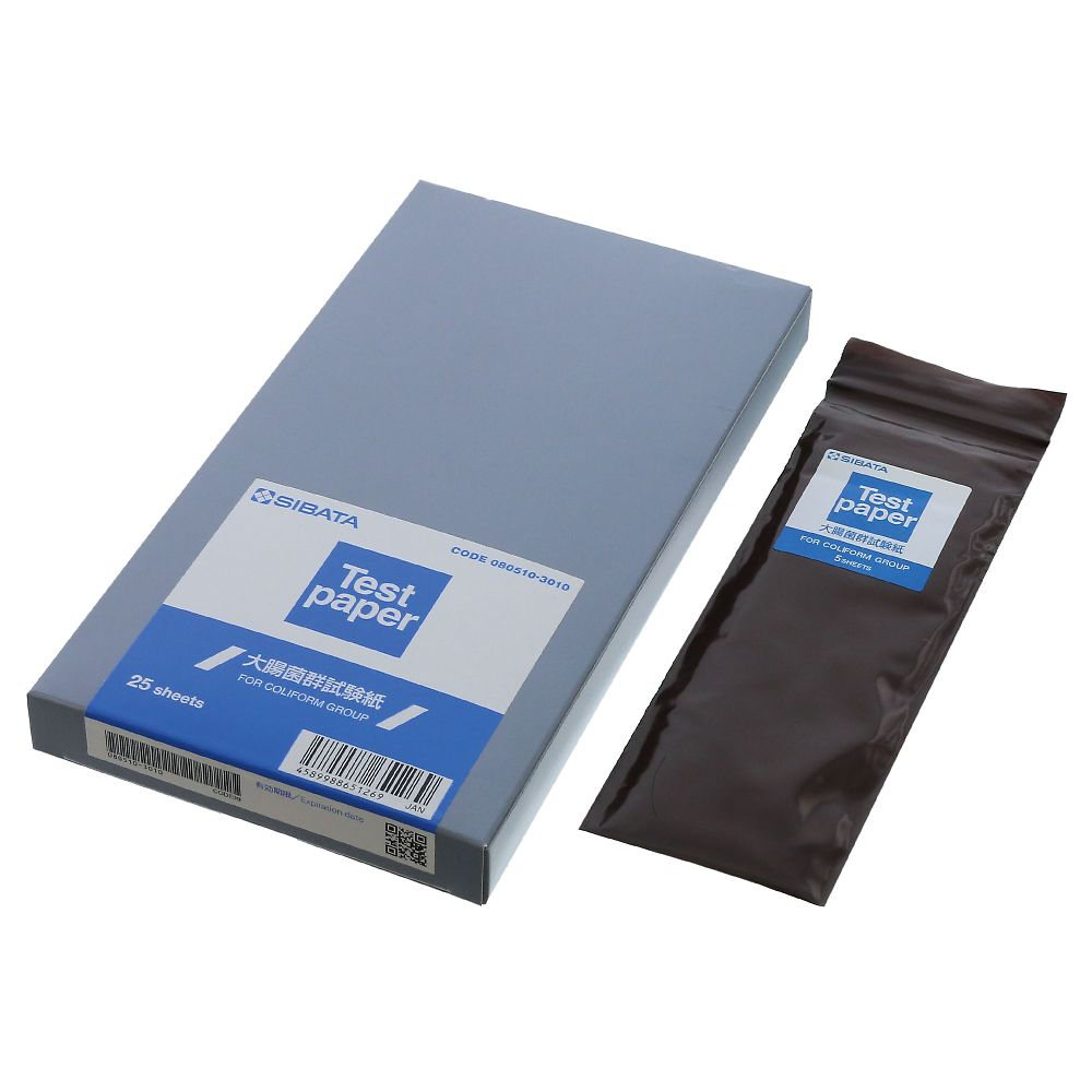 Coliform bacteria test paper, 25 sheets, 080510-3010, 1 box (25 sheets)