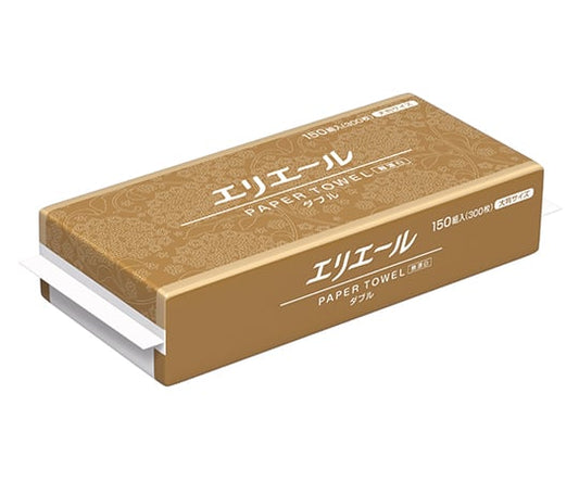 종이 타월(무표백 더블 대형) 2장 겹침 230×248mm 300장×25봉투 1상자(300장×25봉투입)