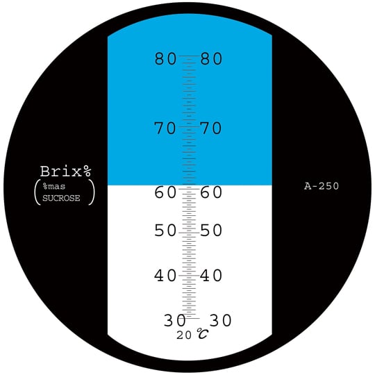 手持屈折計　高温対応　Ｂｒｉｘ３０．０～８０．０％　H-80 1台