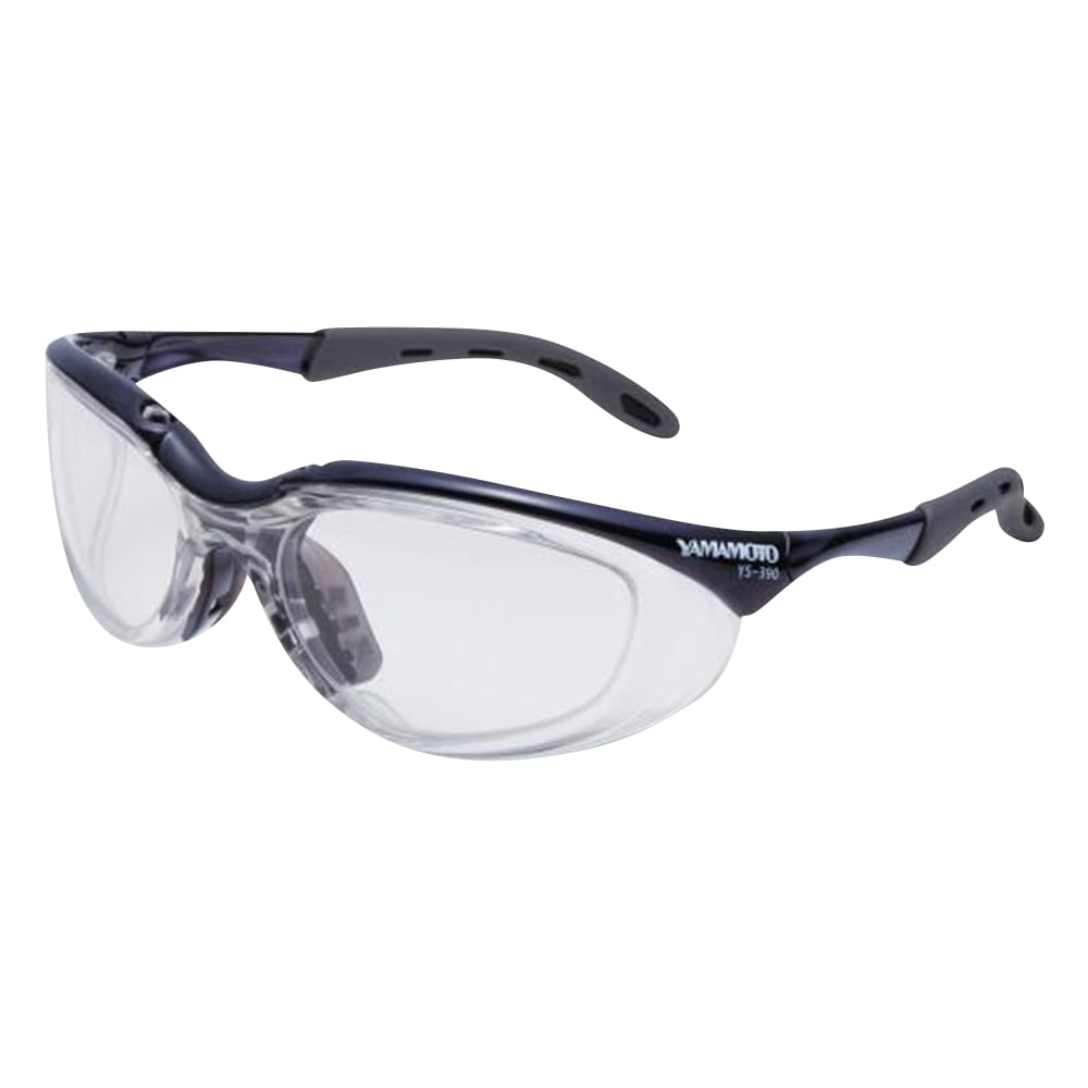 JIS保護メガネ（フレックスフレームタイプ）　YS-390PET-AF/BK 1個