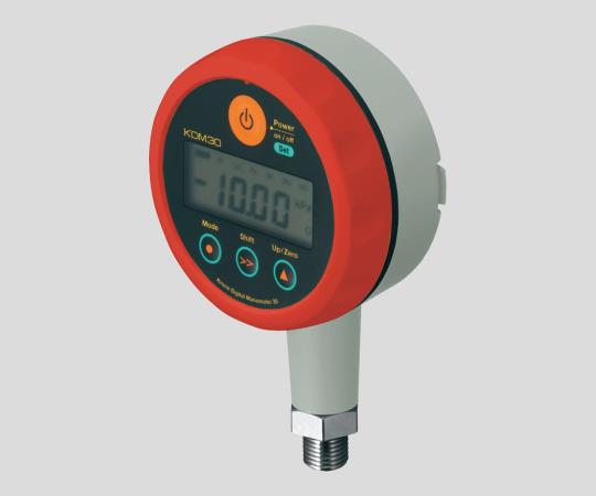 高精度デジタル圧力計　006P（9V）乾電池タイプ　レッド　KDM30-10MPaG-B-RE 1台