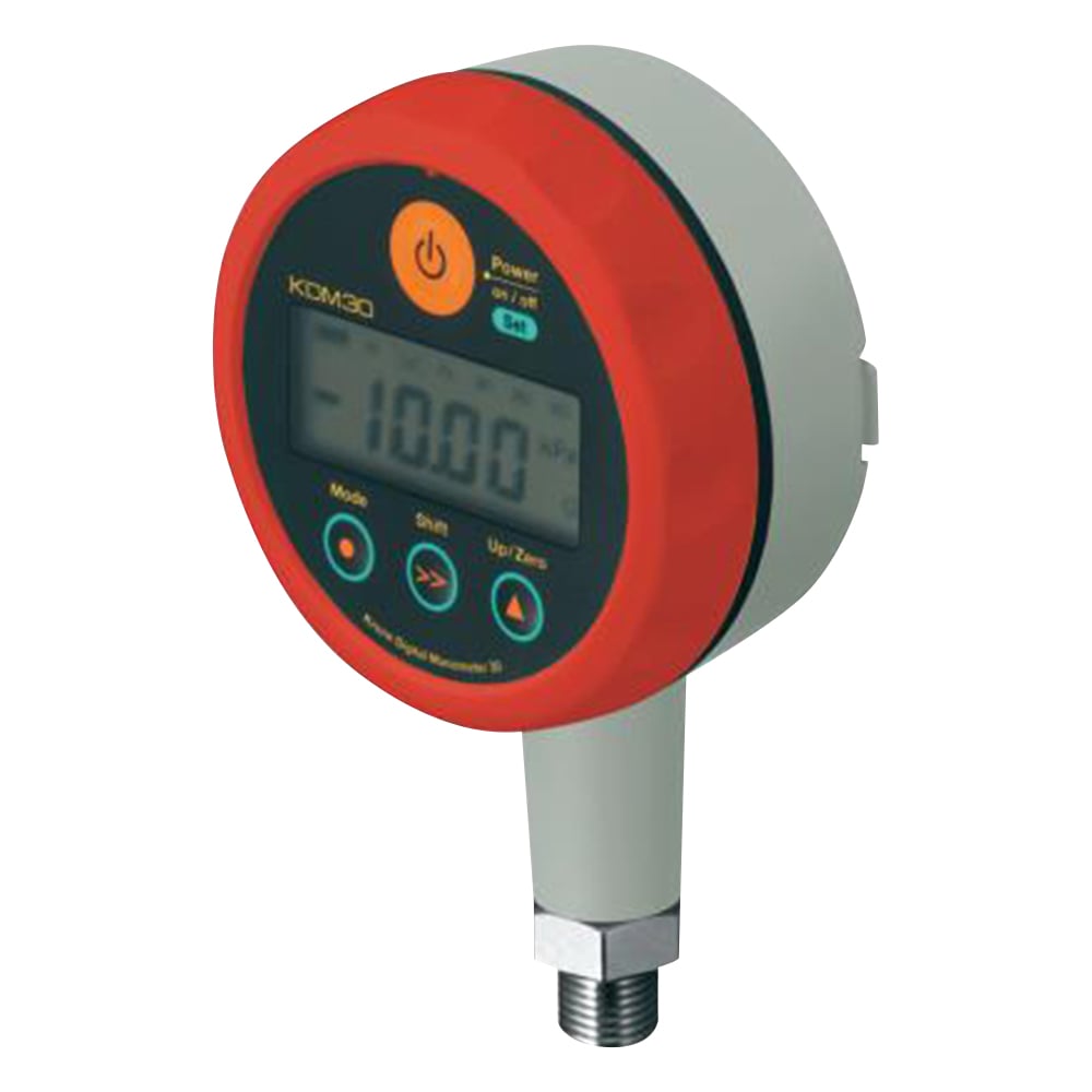 High-precision digital pressure gauge 006P (9V) battery type Red KDM30-1MPaG-B-RE 1 unit