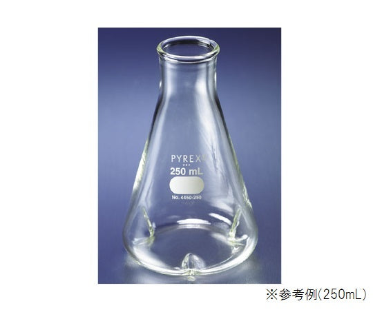 PYREX®　バッフル付三角フラスコ(リム付)　500mL　4450-500 1個