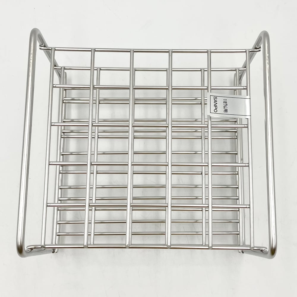 ステンレス試験管立　配列：5×5　サイズ：□20mm　18‐25L 1台