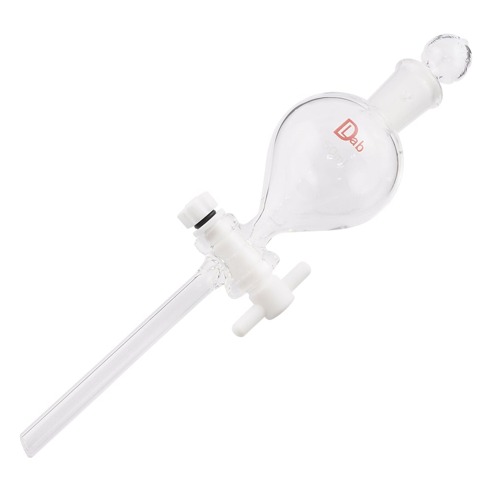 Separating funnel, ball type, with PTFE cock, 50mL, 1 piece