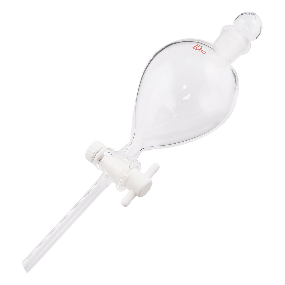 Separatory funnel, ball type, with PTFE cock, 300mL, 1 piece
