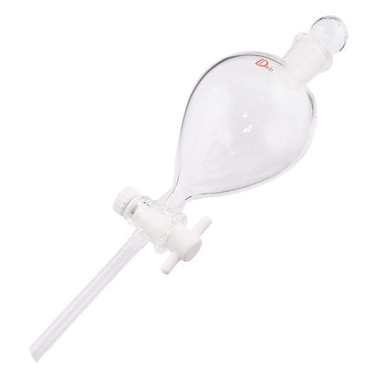Separatory funnel, ball type, with PTFE cock, 300mL, 1 piece