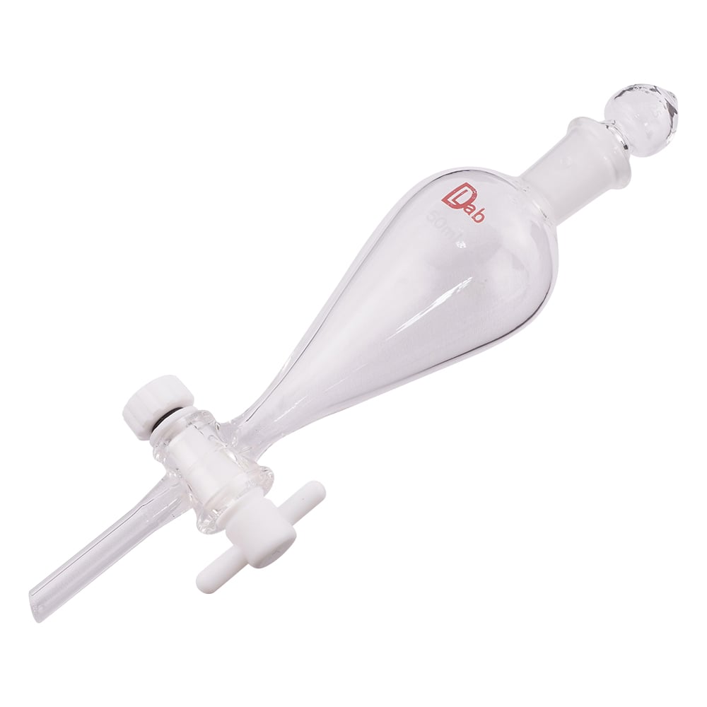 Separating funnel, skive type, with PTFE cock, 50mL, 1 piece