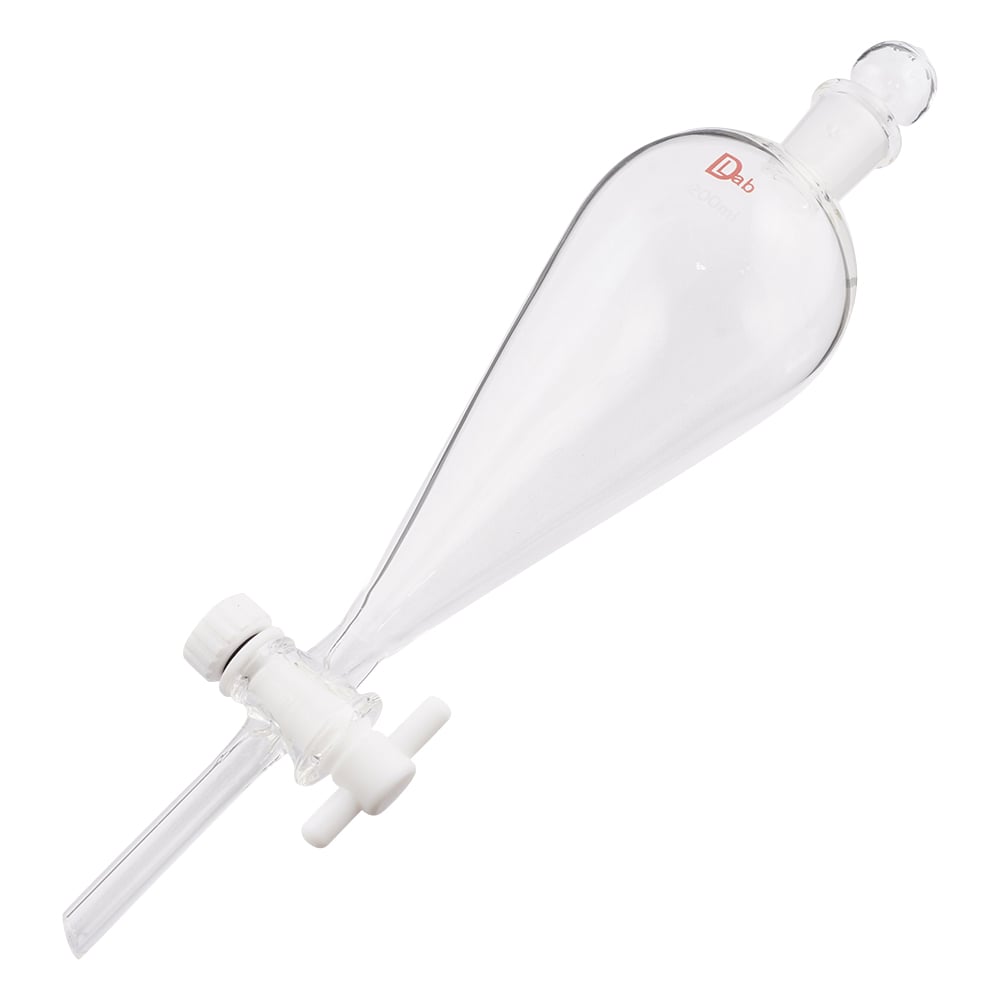 Separating funnel, skive type, with PTFE cock, 200mL, 1 piece