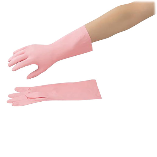 ニトリルラテックス手袋　薄手　裏毛無　ピンク　M　NHEXU-MP 1双