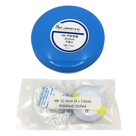 FT-IR用セル　組立液体セル用窓材　KBr（穴有り）　160-1131 1個