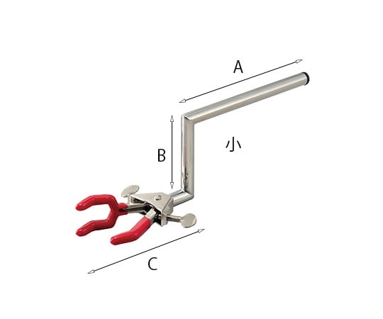 Double-opening clamp (vinyl-coated) Crank type, small, 1 piece