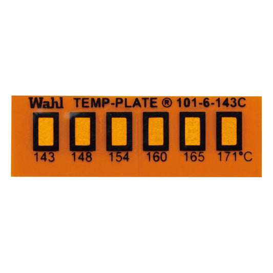 真空用テンプ・プレート（不可逆性） 6点表示 1箱（10枚入）　101-6V-143 1箱(10枚入)