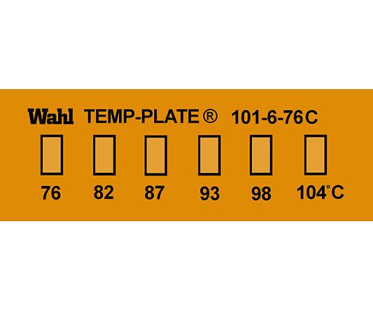 真空用テンプ・プレート（不可逆性） 6点表示 1箱（10枚入）　101-6V-076 1箱(10枚入)