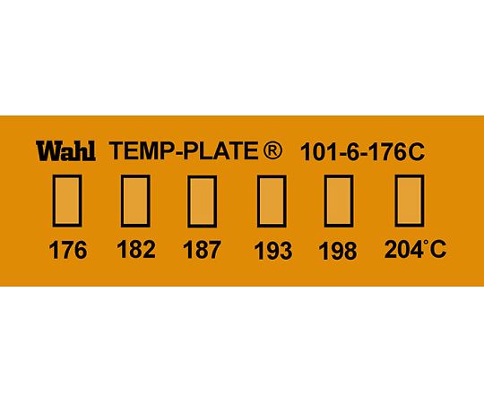 真空用テンプ・プレート（不可逆性） 6点表示 1箱（10枚入）　101-6V-176 1箱(10枚入)