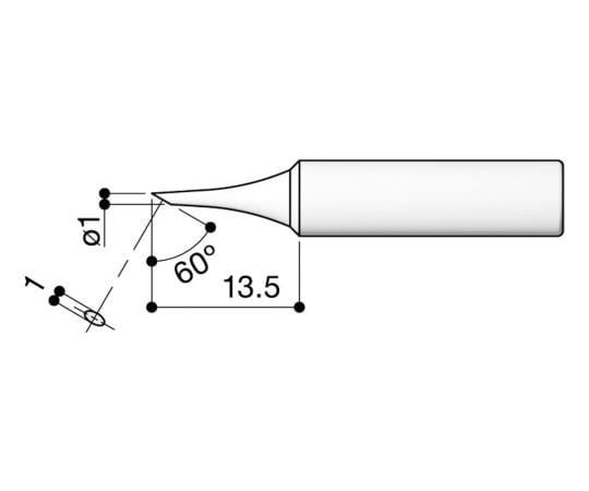 はんだこて用　交換こて先　T18-C1 1個