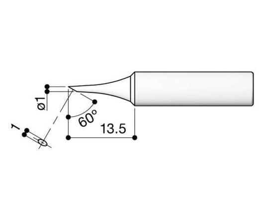 はんだこて用　交換こて先　T18-C1 1個