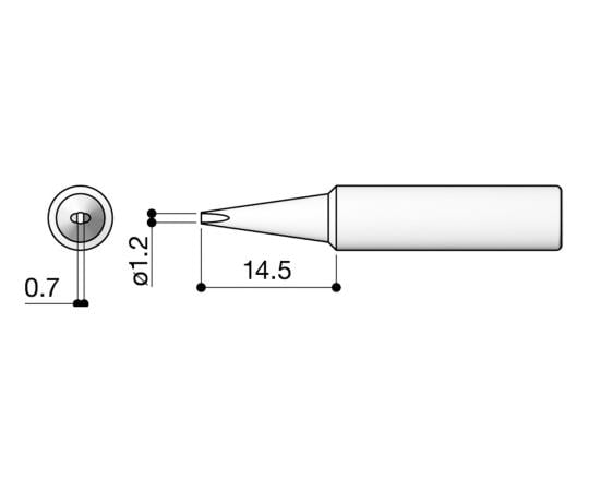 はんだこて用　交換こて先　T18-D12 1個