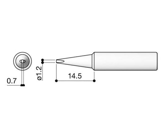 はんだこて用　交換こて先　T18-D12 1個