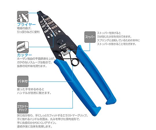 ワイヤーストリッパー　ミリサイズ線用　φ0.8～φ2.0　P-960 1個
